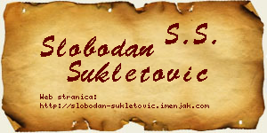 Slobodan Šukletović vizit kartica
